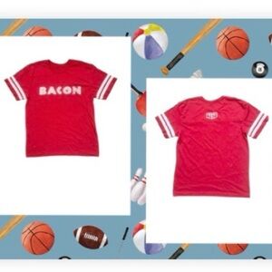 BBB BIG BAD BREAKFAST Ole Miss raglan bacon Jersey shirt women’s size LARGE